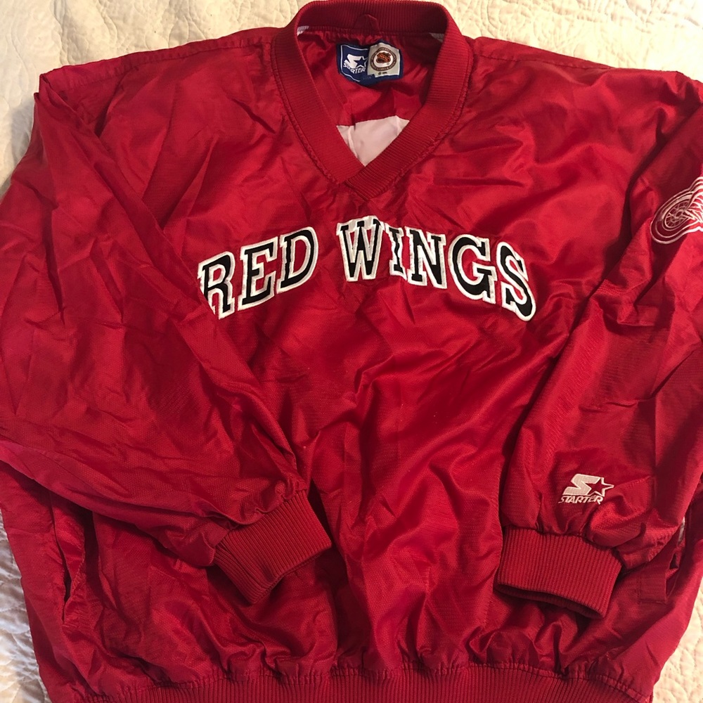 Vintage Detroit Redwings Starter Pullover Jacket